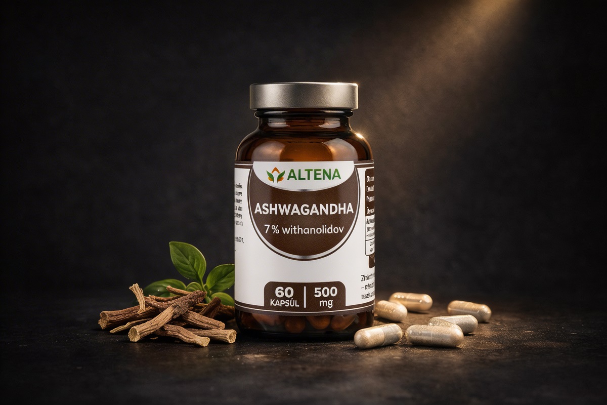 ALTENA Ashwagandha 500 mg, 7 % withanolidov, 60 kapsúl